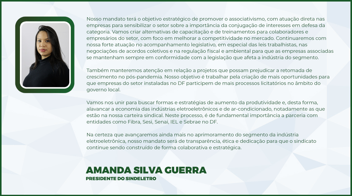 presidente sindicato Sideletro DF 2022 2
